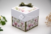 Explosionsbox Geburtstag personalisierbar | Geldgeschenk | Zierschachtel | Motiv: Magnolien floral | olivgrün | Art. Nr. 02020607 20 60 30 50 40 70