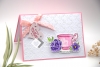 Karte Muttertag | Dankeskarte | Motiv: Teeset | pastell rosa | Art. Nr. 06000304