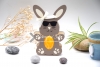 Eierhalter Hase | Gastgeschenk Ostern | Goodie Ostergeschenk | Motiv: Hase | taupe | Art. Nr. 07050701