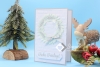 Weihnachtskarte | Weihnachtskranz mit Schleife silber | Karte Weihnachten | Text Frohe Feiertage | grau weiß | Art. Nr. 10000801-3