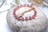 Armband mit Swarovski ® Kristallen Elements | Geldgeschenk | Kristallfarben rosa pink | Armbandfassungfarbe rosegold | Art. Nr. 50120301